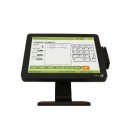 Logic Controls LE1015M, 15 in. Touchs creen Monitor, Spkrs, USB, MSR, Black